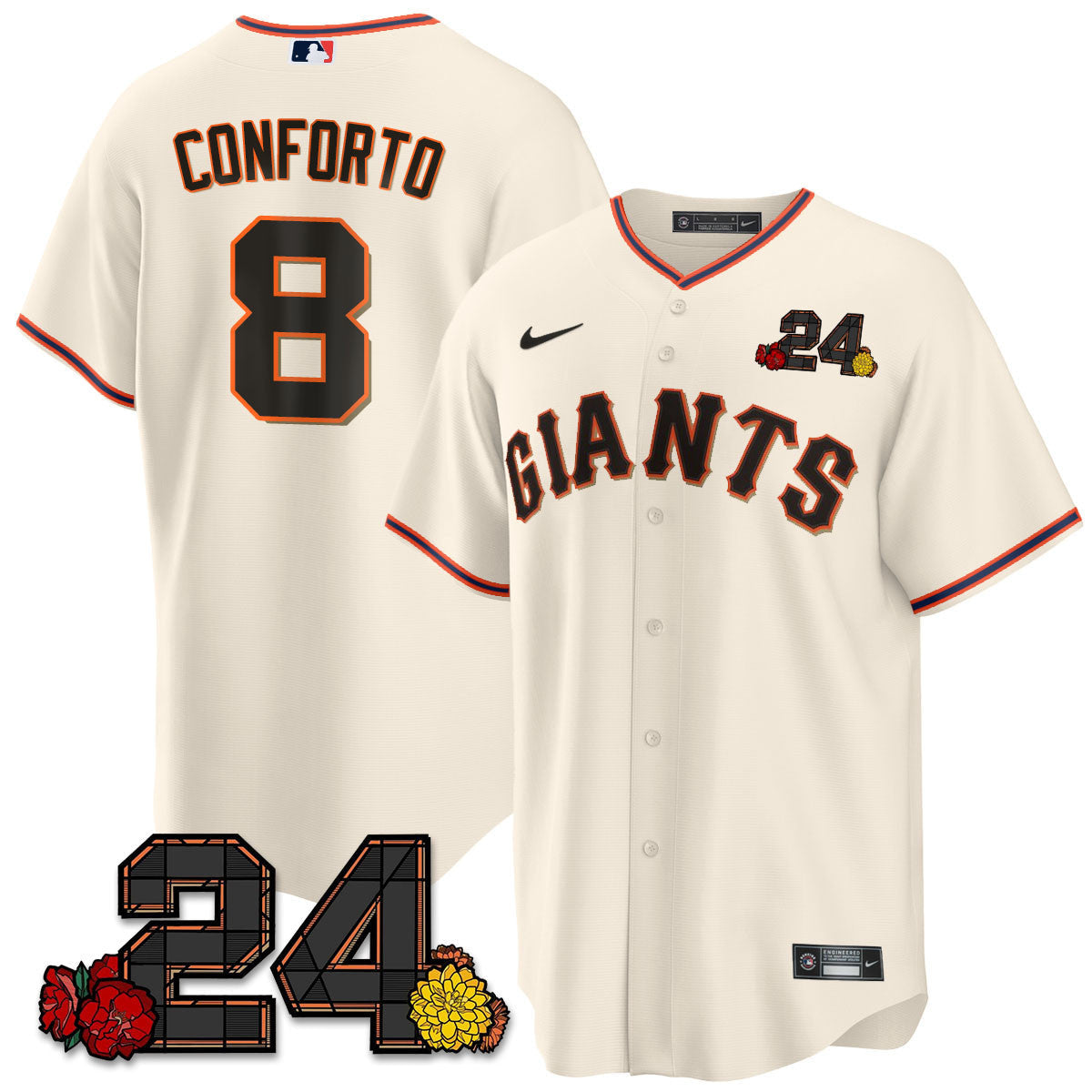 Women's San Francisco Giants 2024 Vapor Premier Limited Jersey - Willie Mays Patch