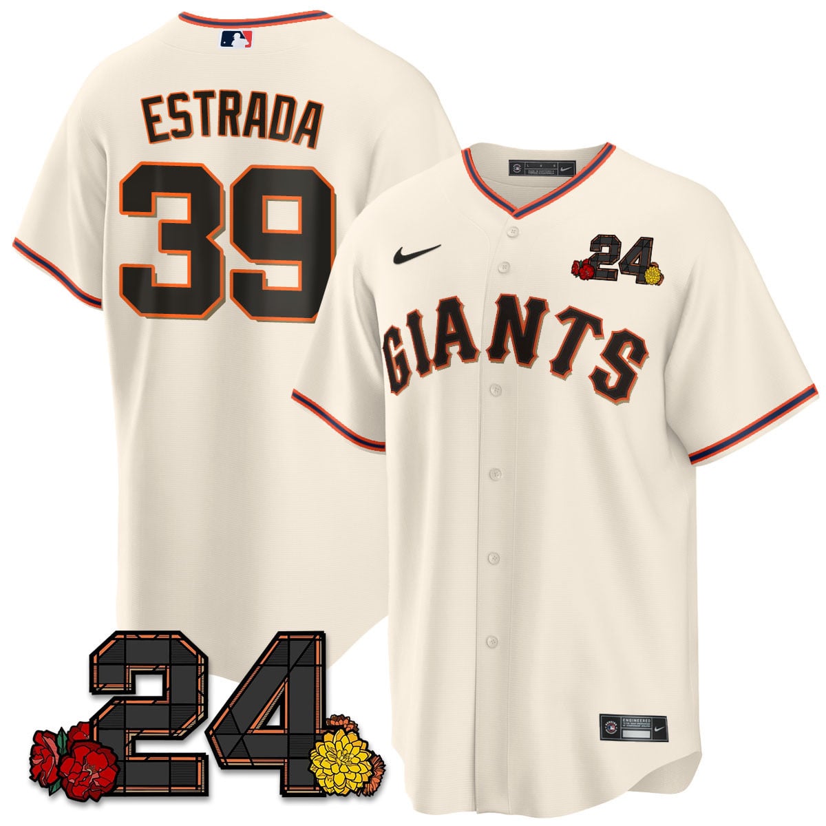 Women's San Francisco Giants 2024 Vapor Premier Limited Jersey - Willie Mays Patch