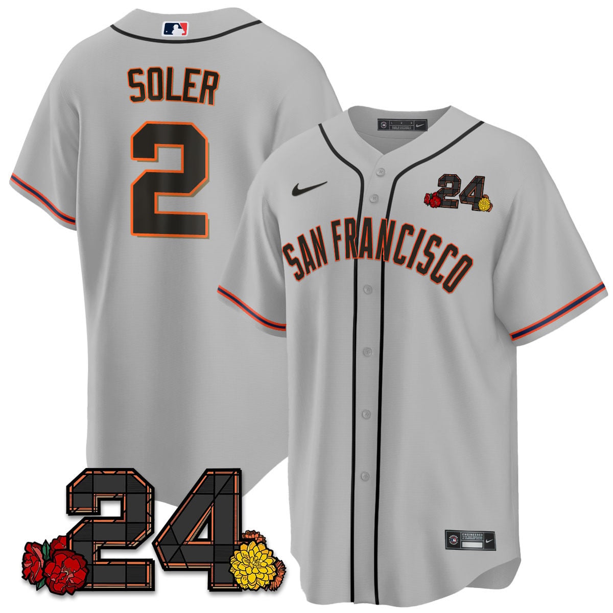 Women's San Francisco Giants 2024 Vapor Premier Limited Jersey - Willie Mays Patch