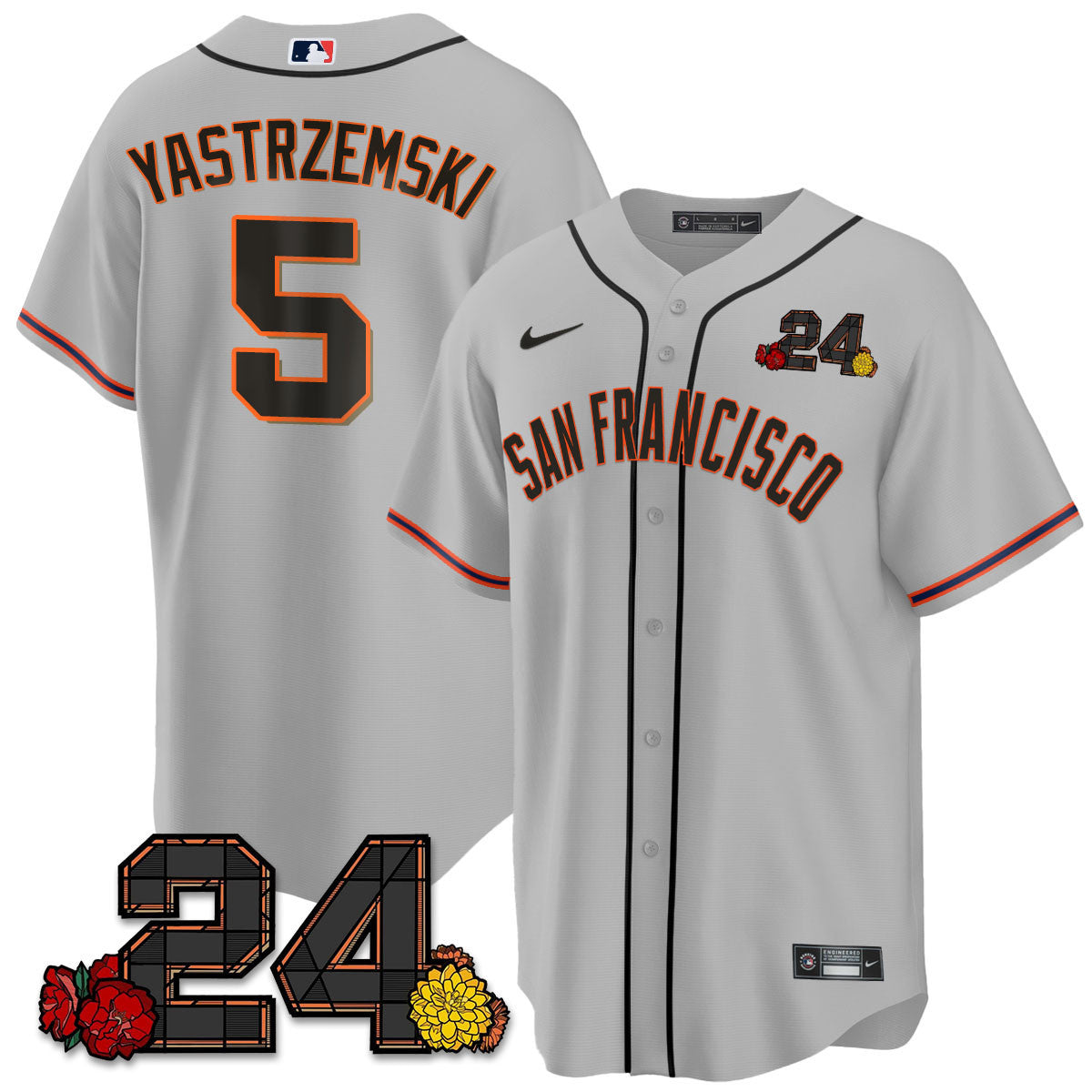 Women's San Francisco Giants 2024 Vapor Premier Limited Jersey - Willie Mays Patch
