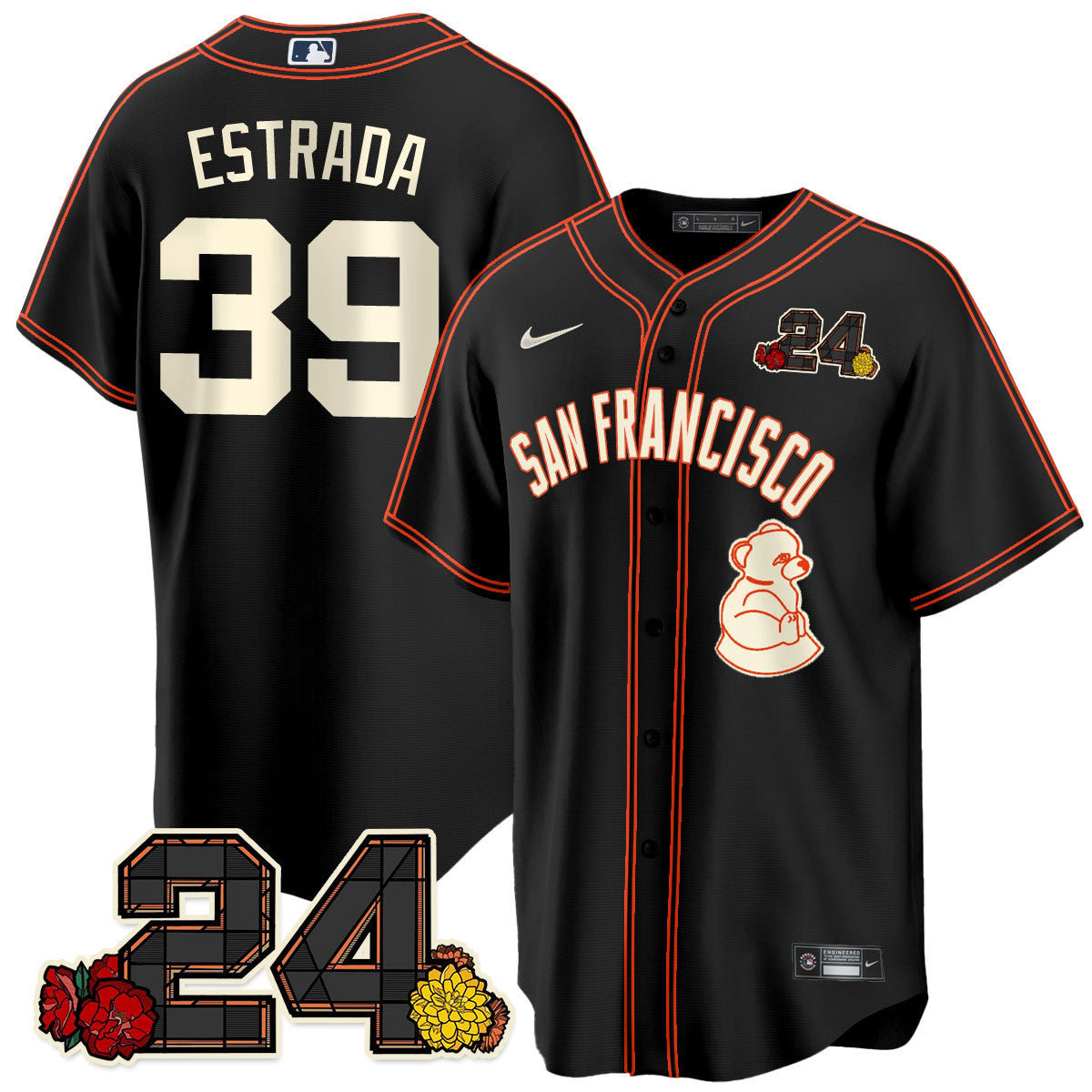 Men's San Francisco Giants 2024 Vapor Premier Limited Jersey - Willie Mays Patch