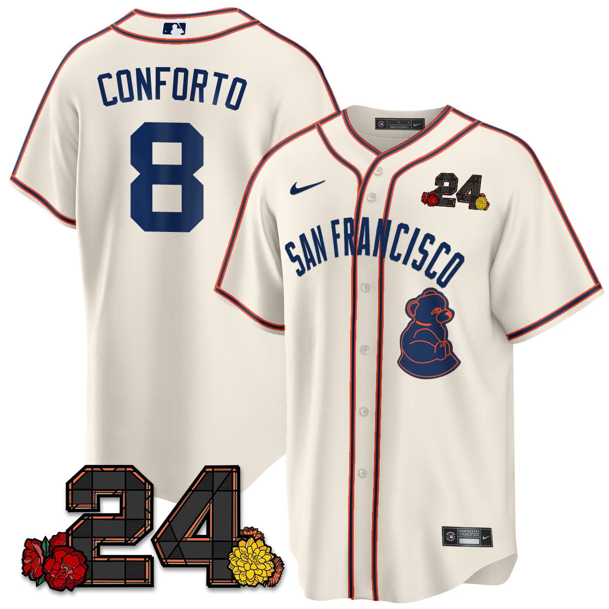 Men's San Francisco Giants 2024 Vapor Premier Limited Jersey - Willie Mays Patch