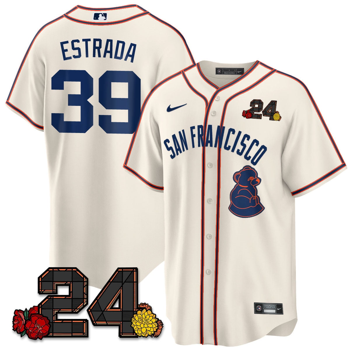 Men's San Francisco Giants 2024 Vapor Premier Limited Jersey - Willie Mays Patch