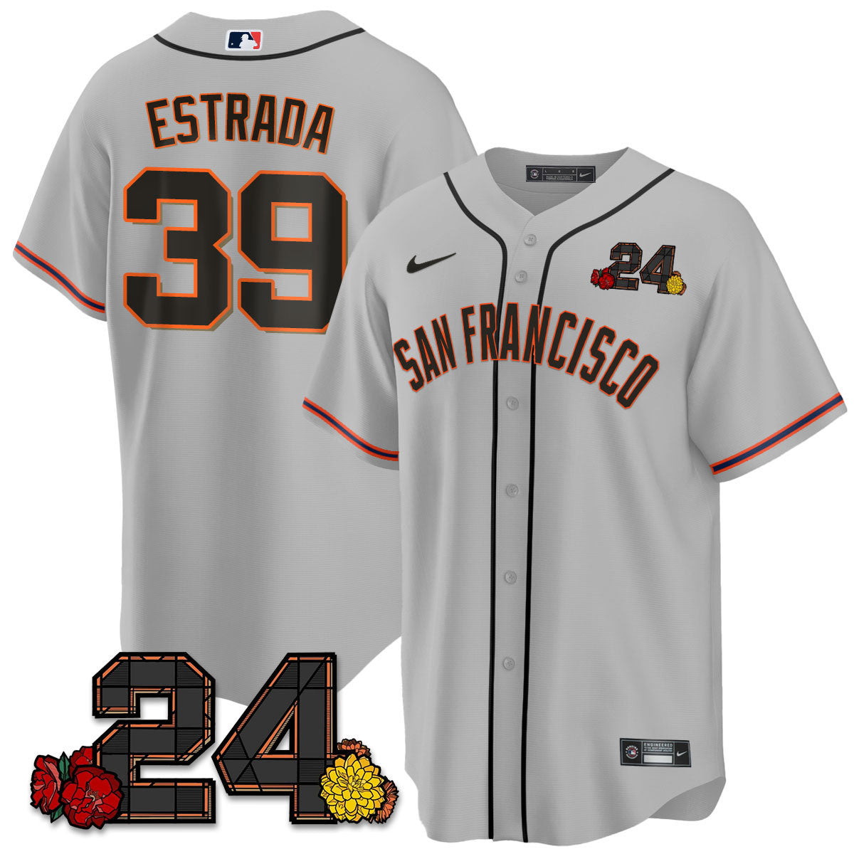 Men's San Francisco Giants 2024 Vapor Premier Limited Jersey - Willie Mays Patch