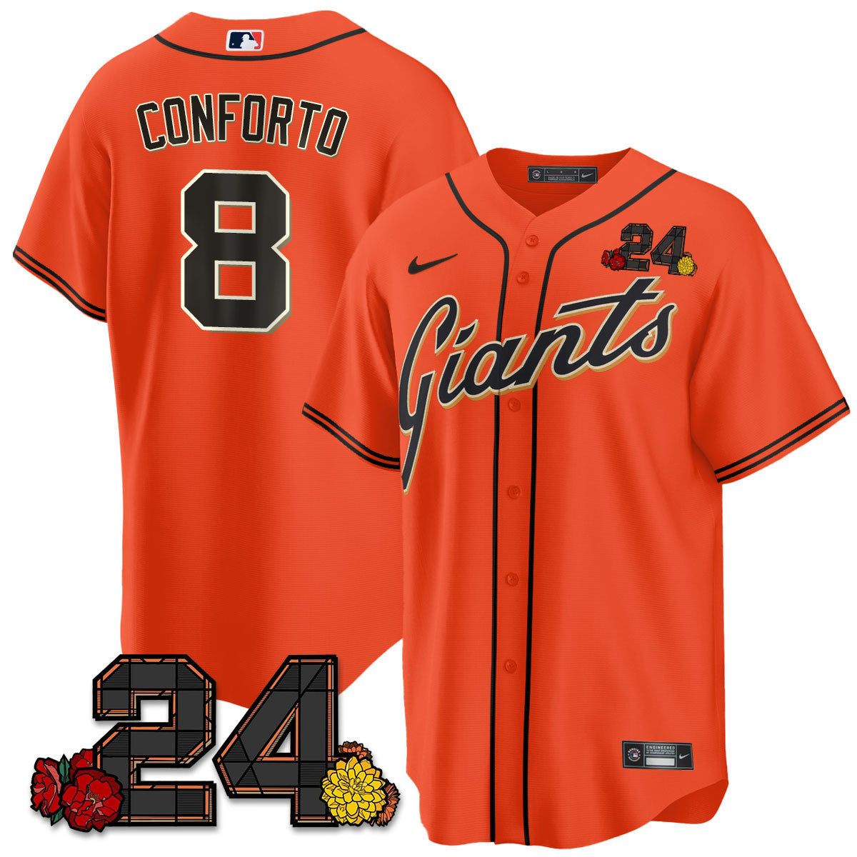 Men's San Francisco Giants 2024 Vapor Premier Limited Jersey - Willie Mays Patch