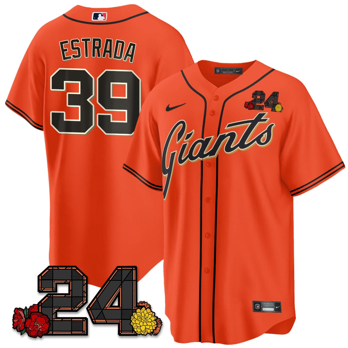 Men's San Francisco Giants 2024 Vapor Premier Limited Jersey - Willie Mays Patch