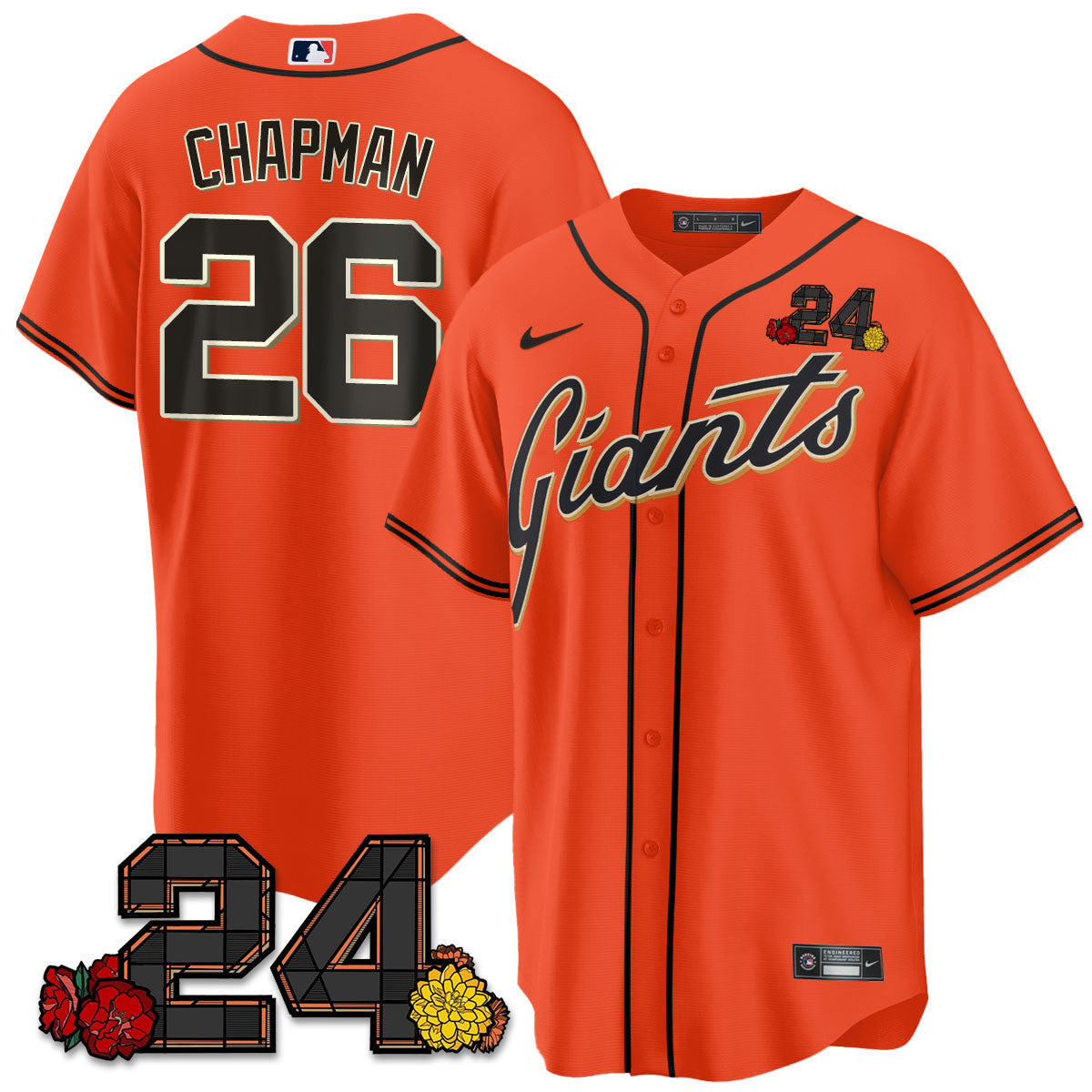 Men's San Francisco Giants 2024 Vapor Premier Limited Jersey - Willie Mays Patch