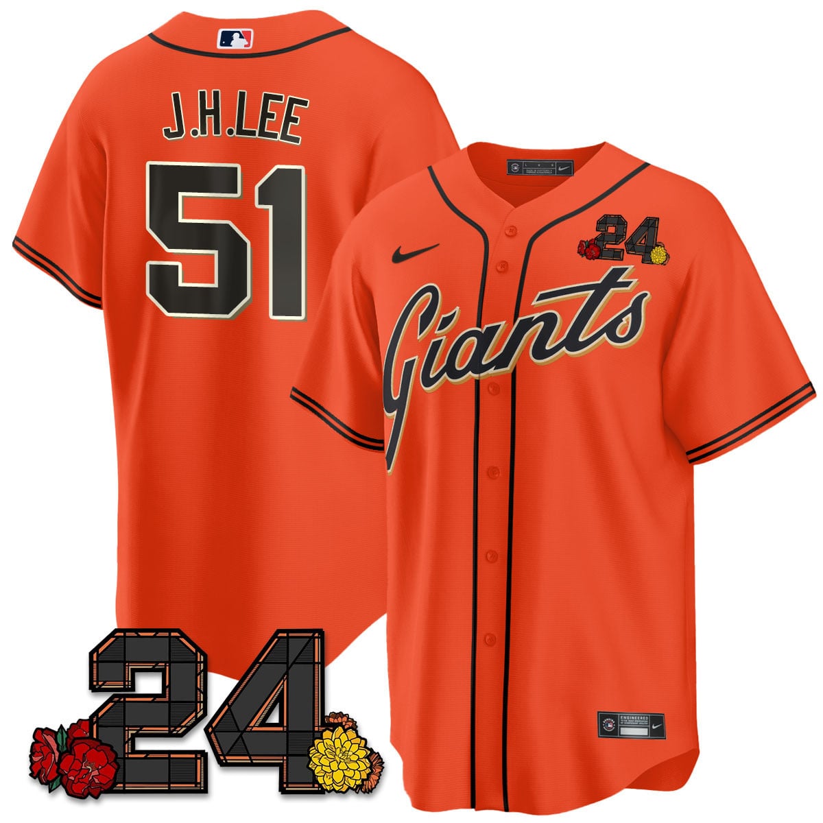 Men's San Francisco Giants 2024 Vapor Premier Limited Jersey - Willie Mays Patch