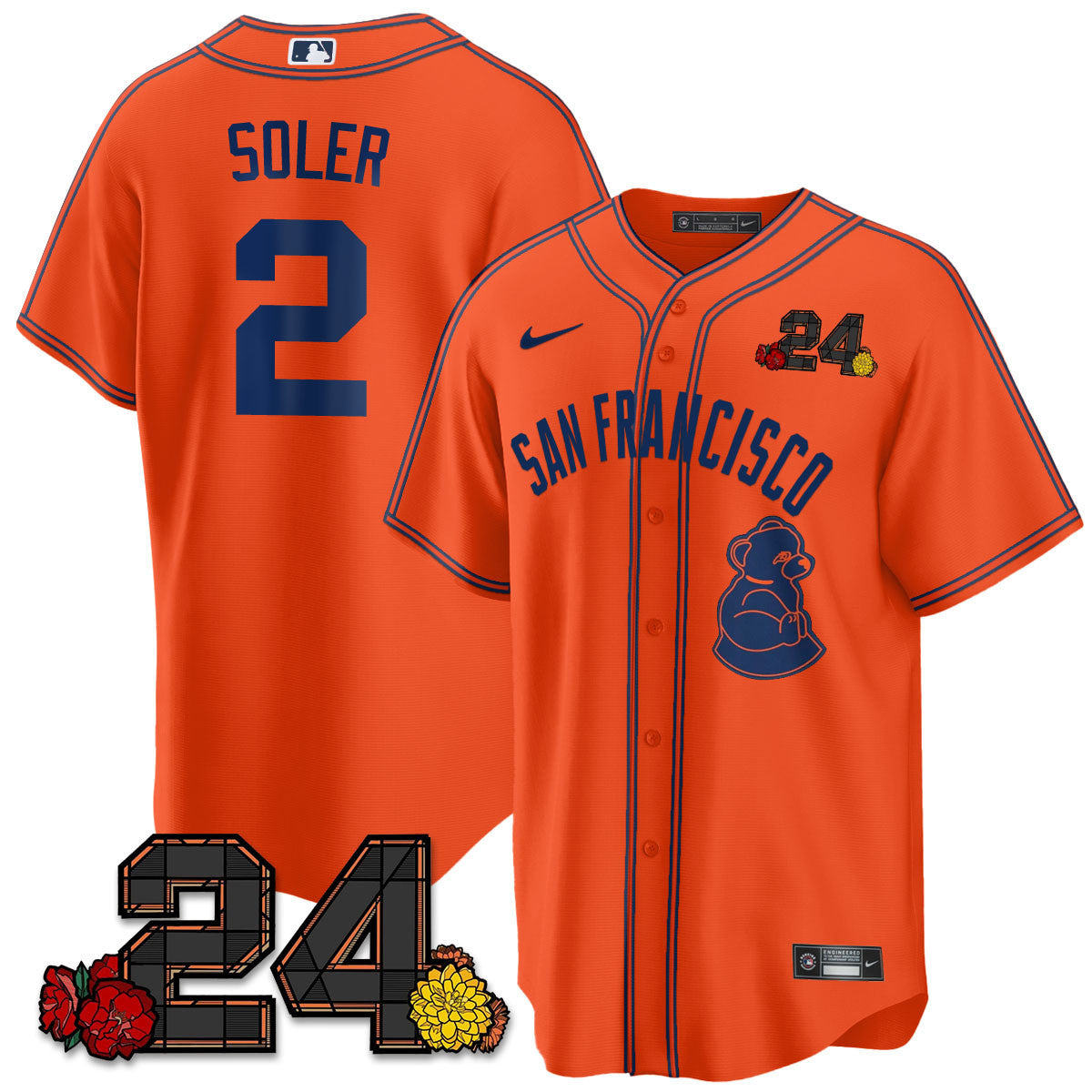 Men's San Francisco Giants 2024 Vapor Premier Limited Jersey - Willie Mays Patch