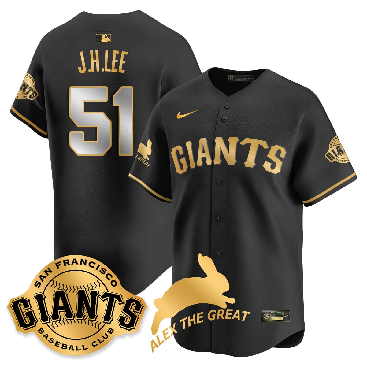 Women's San Francisco Giants "Alex the Great" Rabbit Memories 2025 Jersey - All Stitched