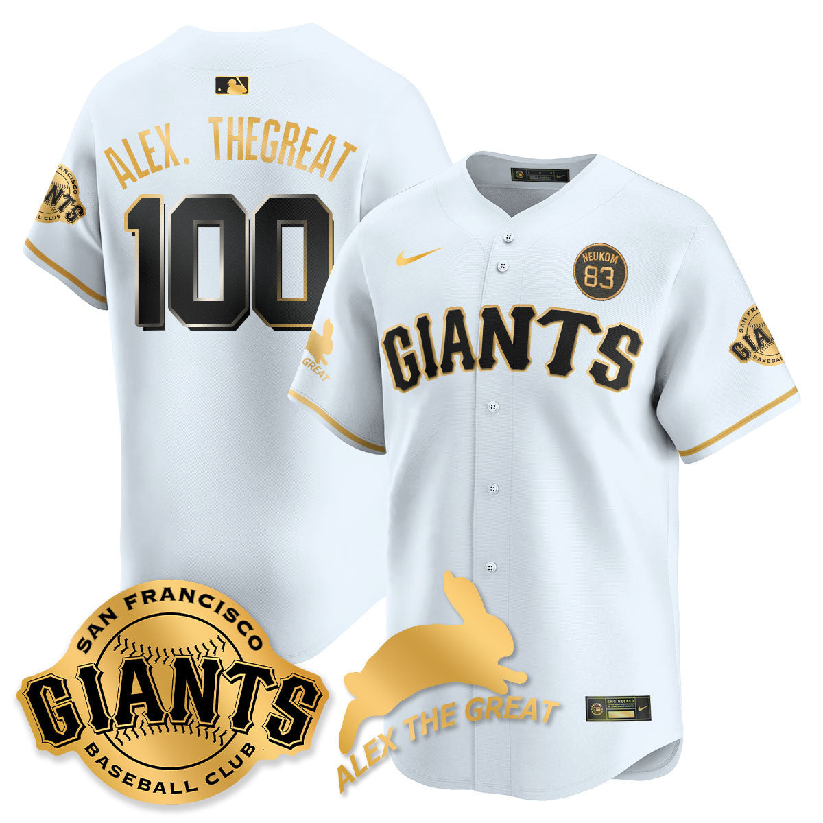 Men's San Francisco Giants "Alex the Great" Rabbit Memories 2025 Jersey - All Stitched